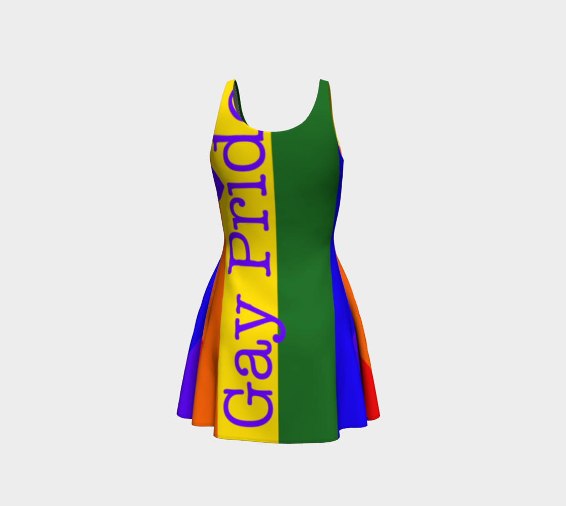 Gay Pride Love Flared Dress preview #3
