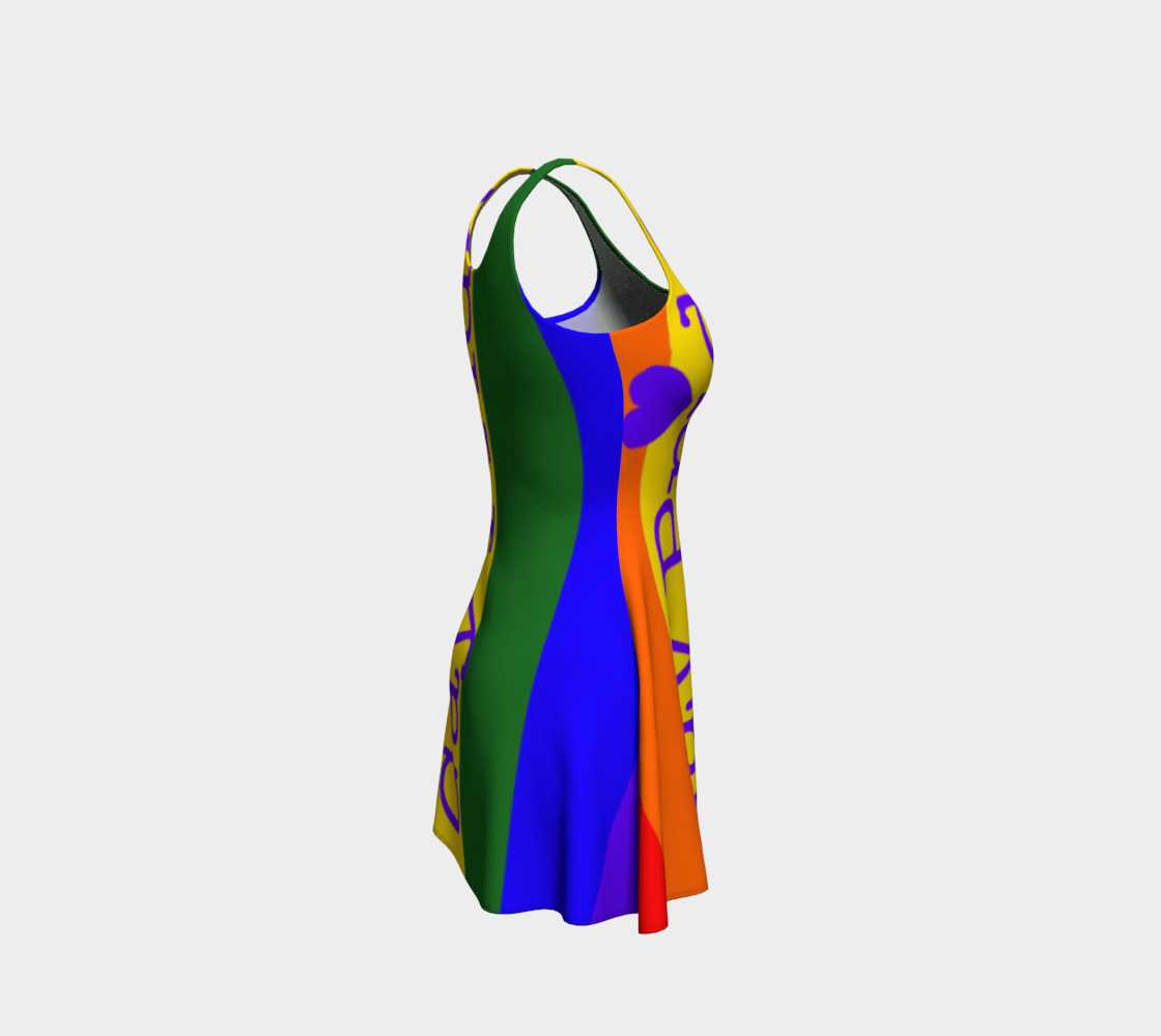 Gay Pride Love Flared Dress preview #4