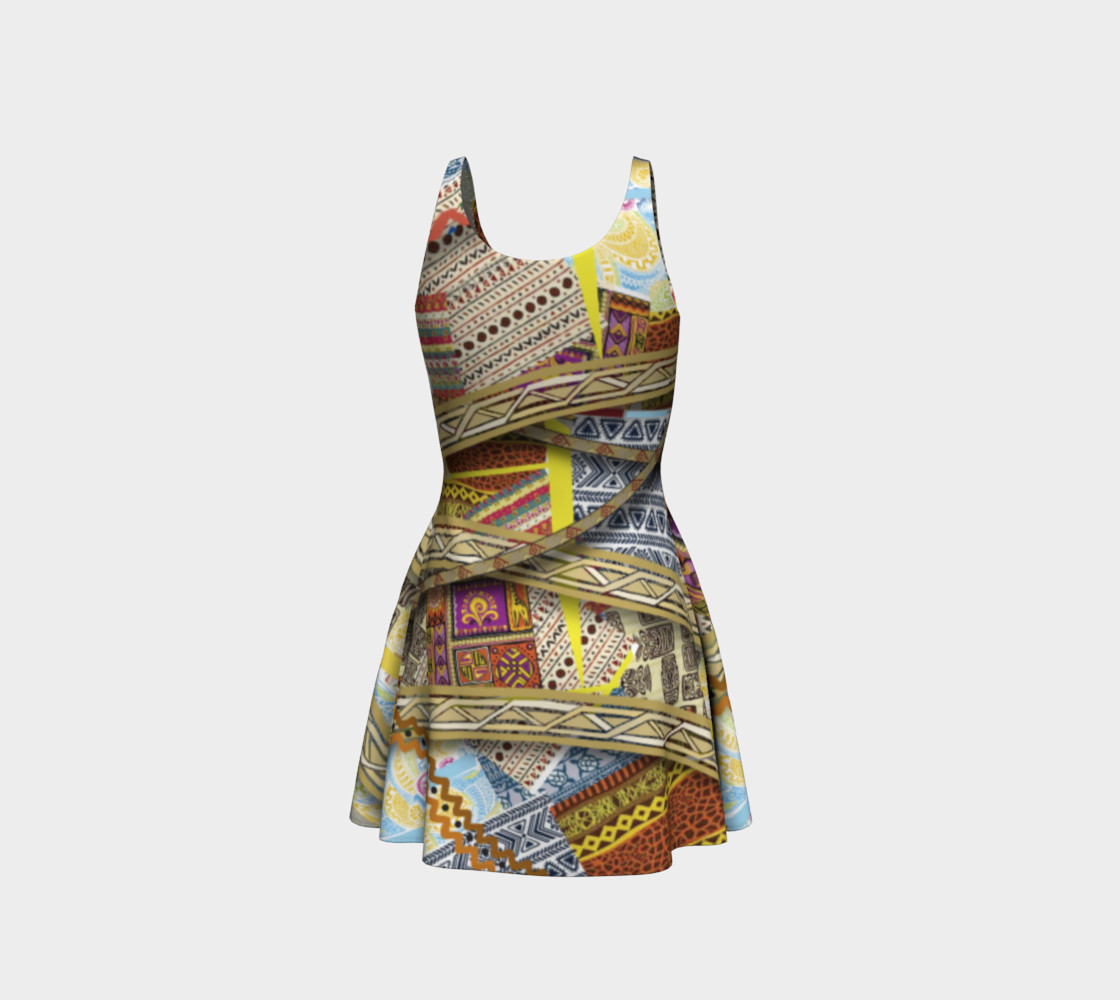 BORDER LAYERED Flare Dress 106-1 preview #3