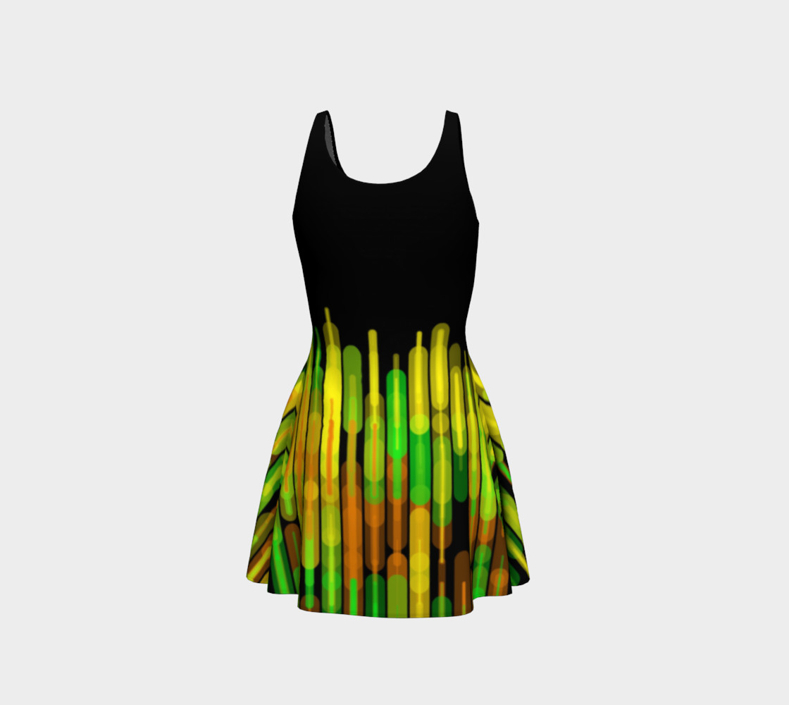 Strobed Lights Black Flare Dress preview #3
