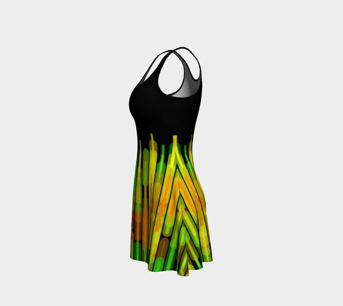 Strobed Lights Black Flare Dress preview #2