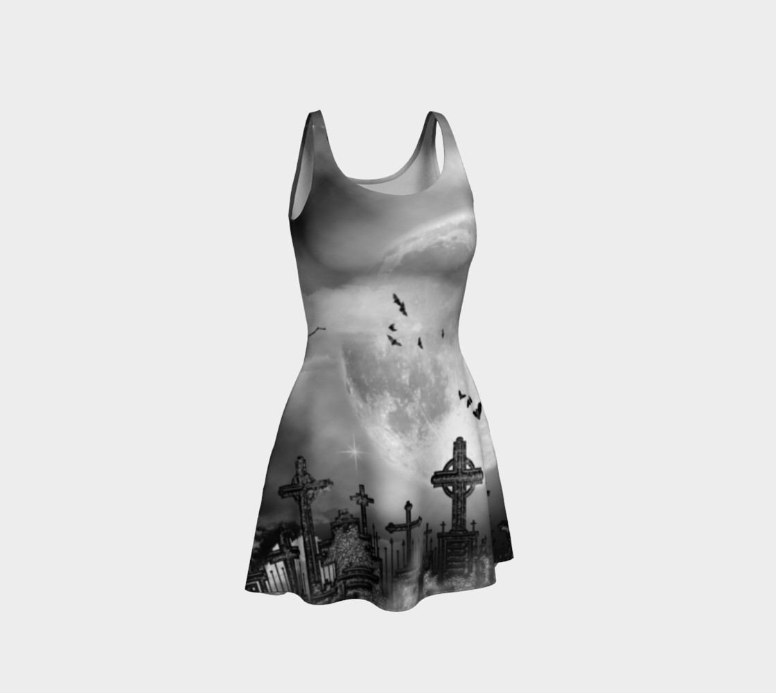 Night Flight Gothic Print Dress by Tabz Jones preview #1