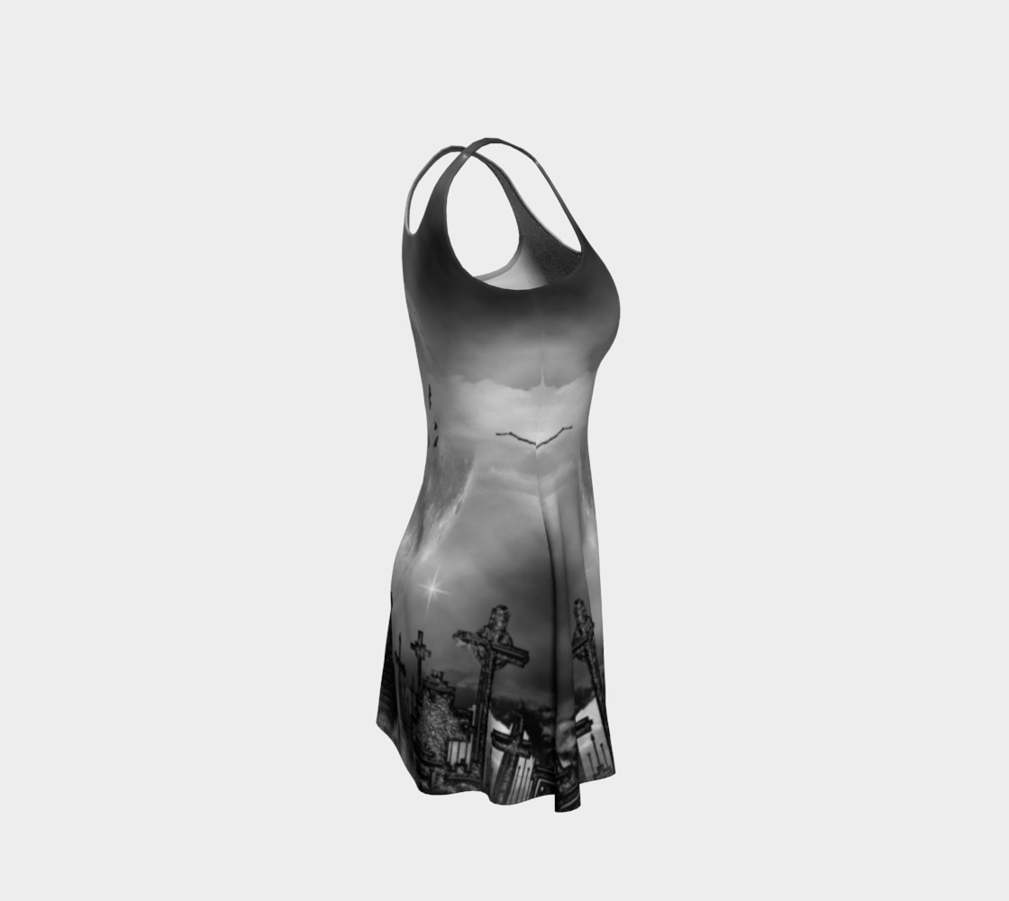 Night Flight Gothic Print Dress by Tabz Jones preview #4