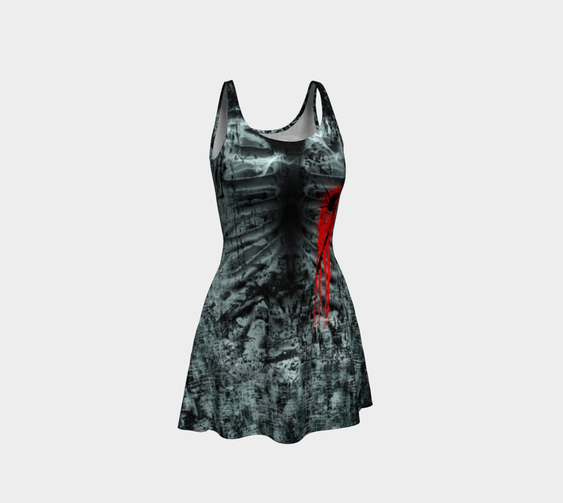 Black Widow Heart Horror Print Dress by Tabz Jones preview #1