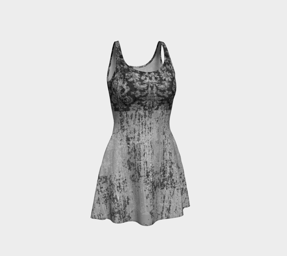 Grunge Grey Damask Dress by Tabz Jones preview #1