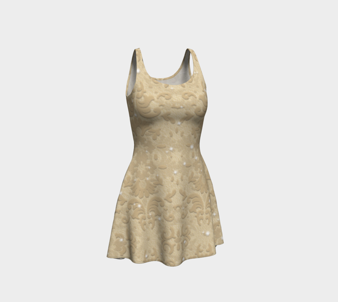 Nude Glitter Lace Print Dress by Tabz Jones preview #1