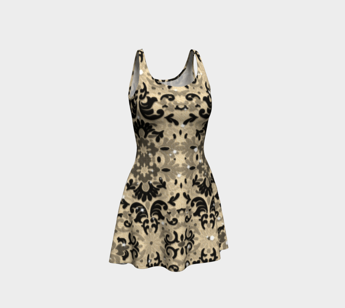 Black Glitter Lace Print Dress by Tabz Jones  preview #1