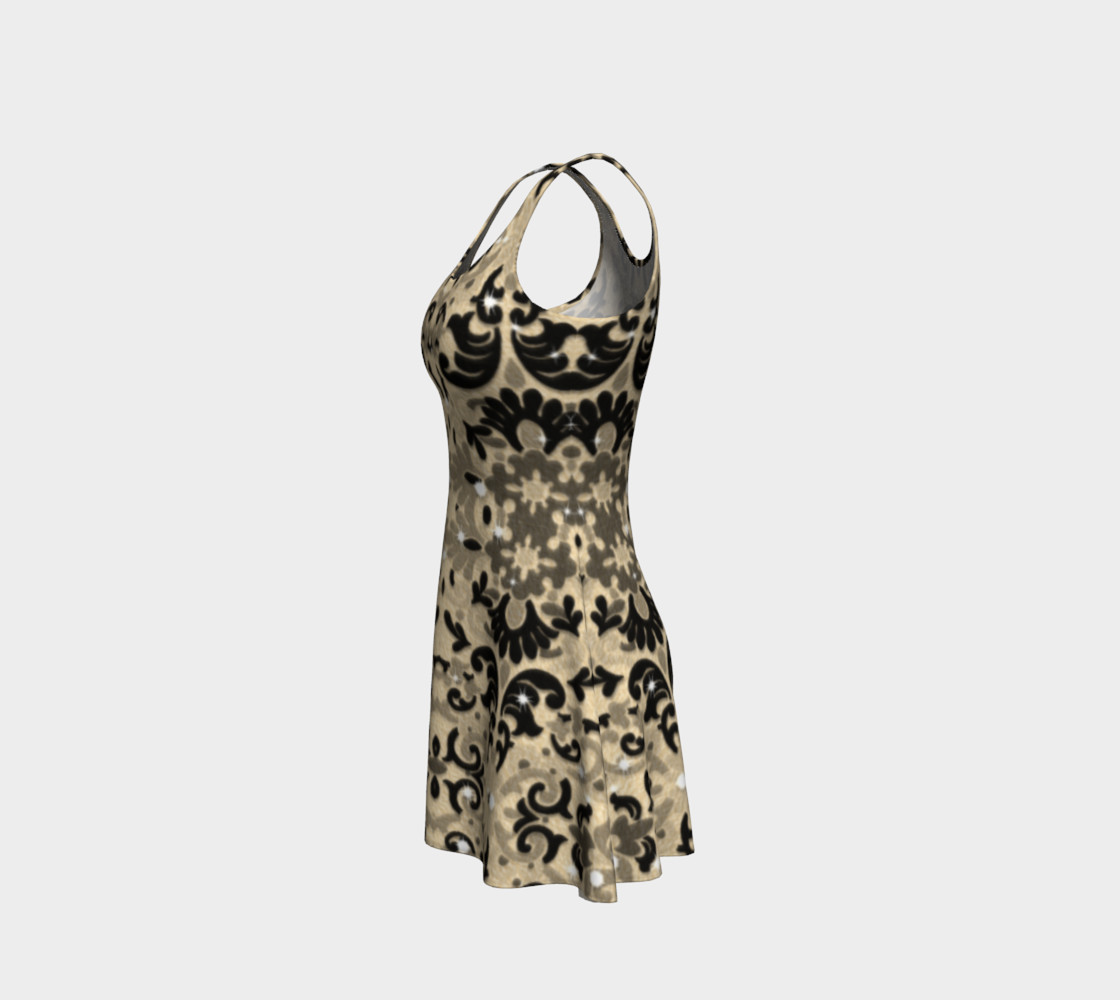 Black Glitter Lace Print Dress by Tabz Jones  preview #2