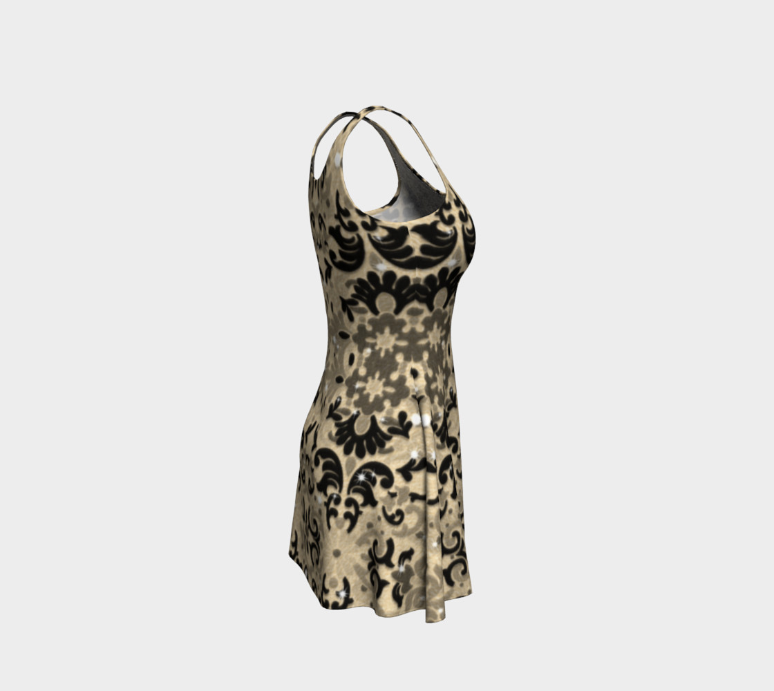 Black Glitter Lace Print Dress by Tabz Jones  preview #4