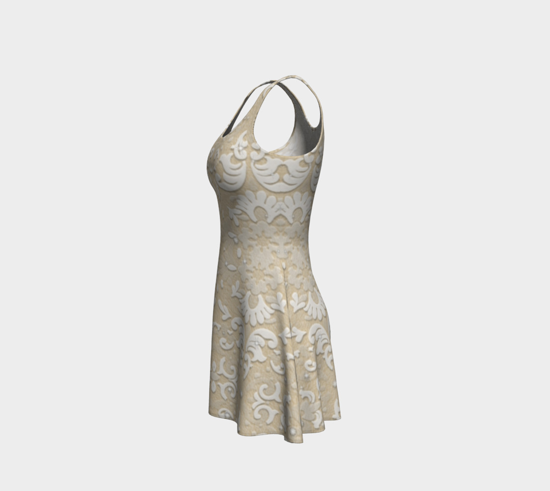 White Glitter Lace Print Dress by Tabz Jones preview #2