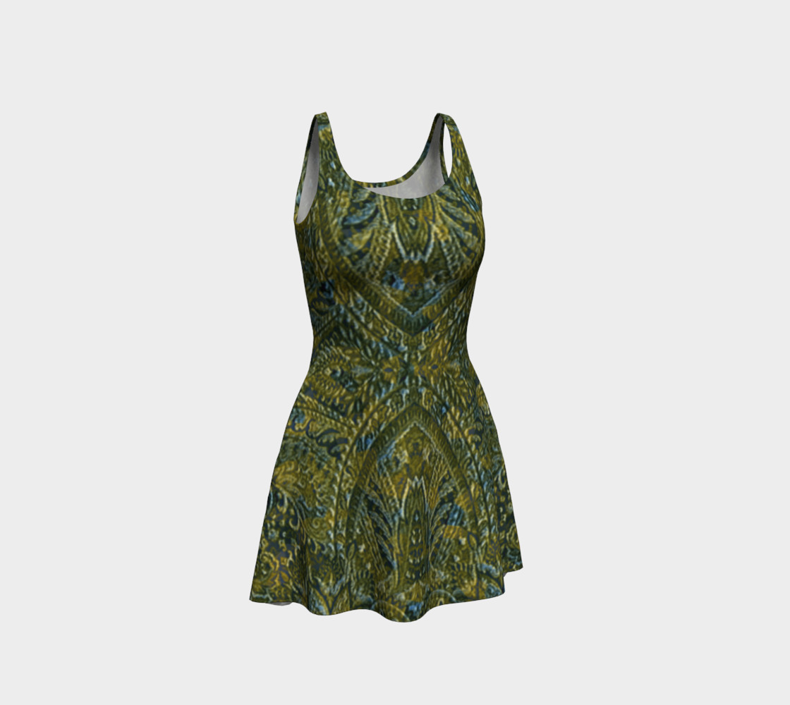 Embossed Lace Vintage Print Dress by Tabz Jones 3D preview