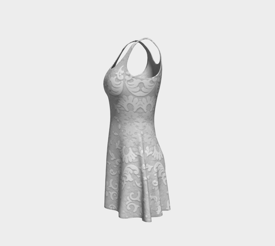 White Wedding Lace Print Dress by Tabz Jones preview #2