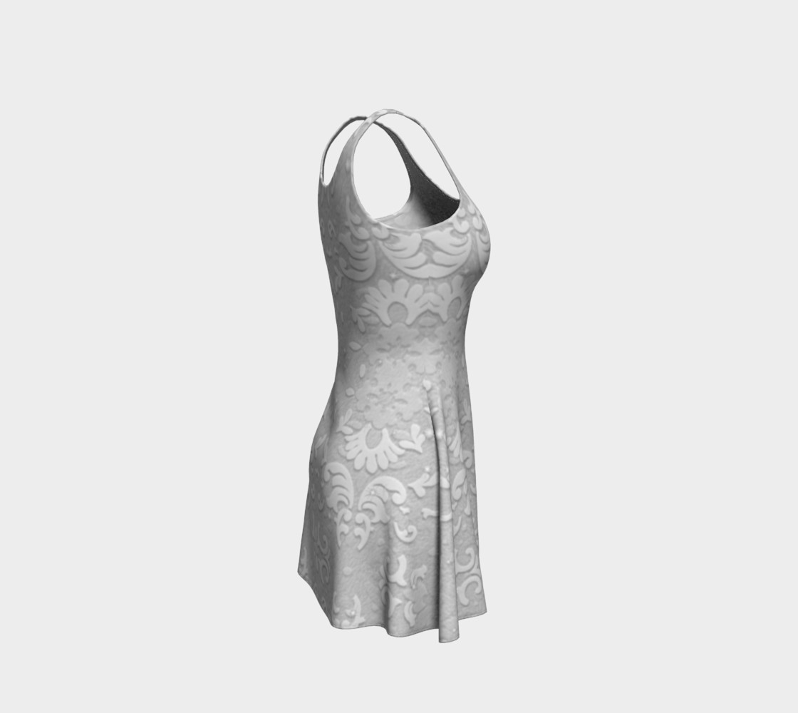 White Wedding Lace Print Dress by Tabz Jones preview #4