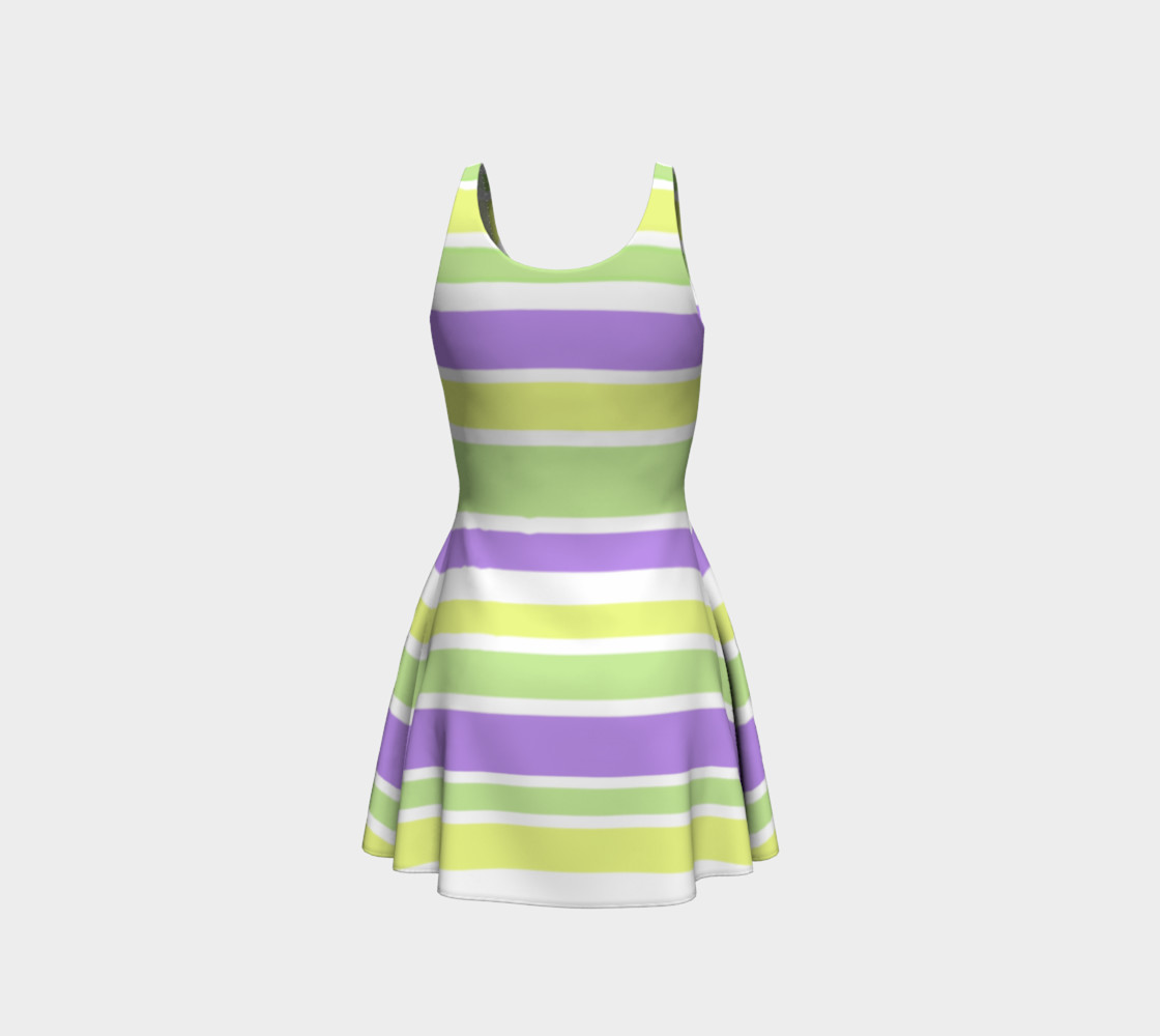 Bright Green Yellow Purple Stripes preview #3