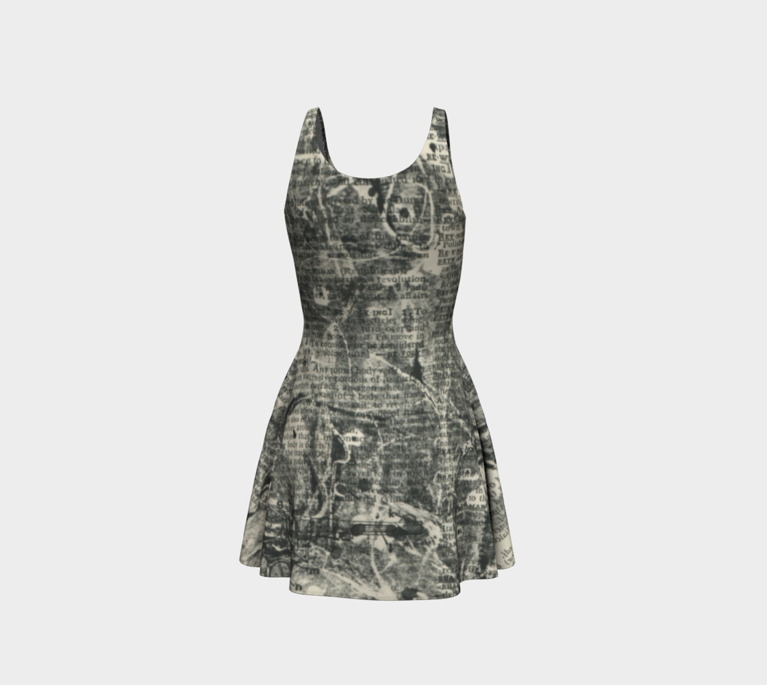 Black and White Dictionary Flare Dress preview #3