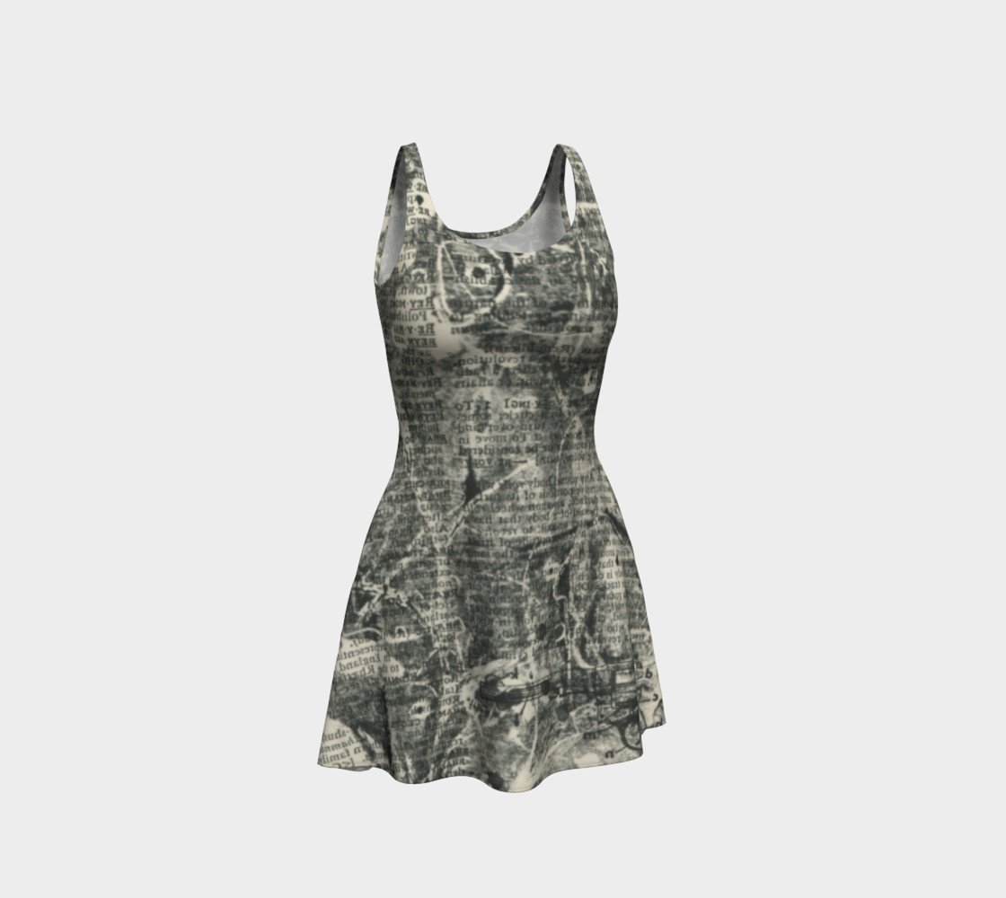 Black and White Dictionary Flare Dress preview #1