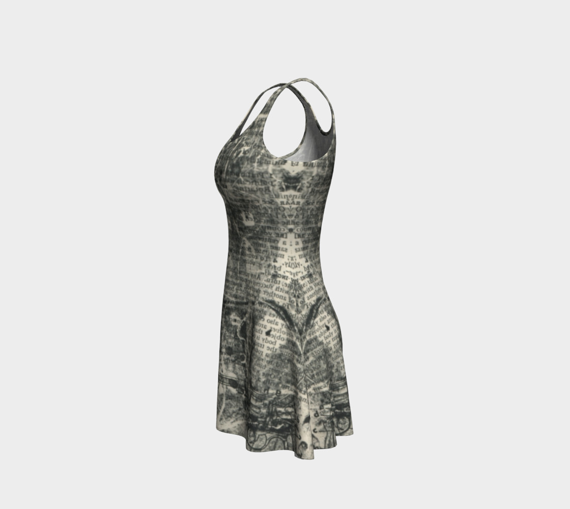 Black and White Dictionary Flare Dress preview #2