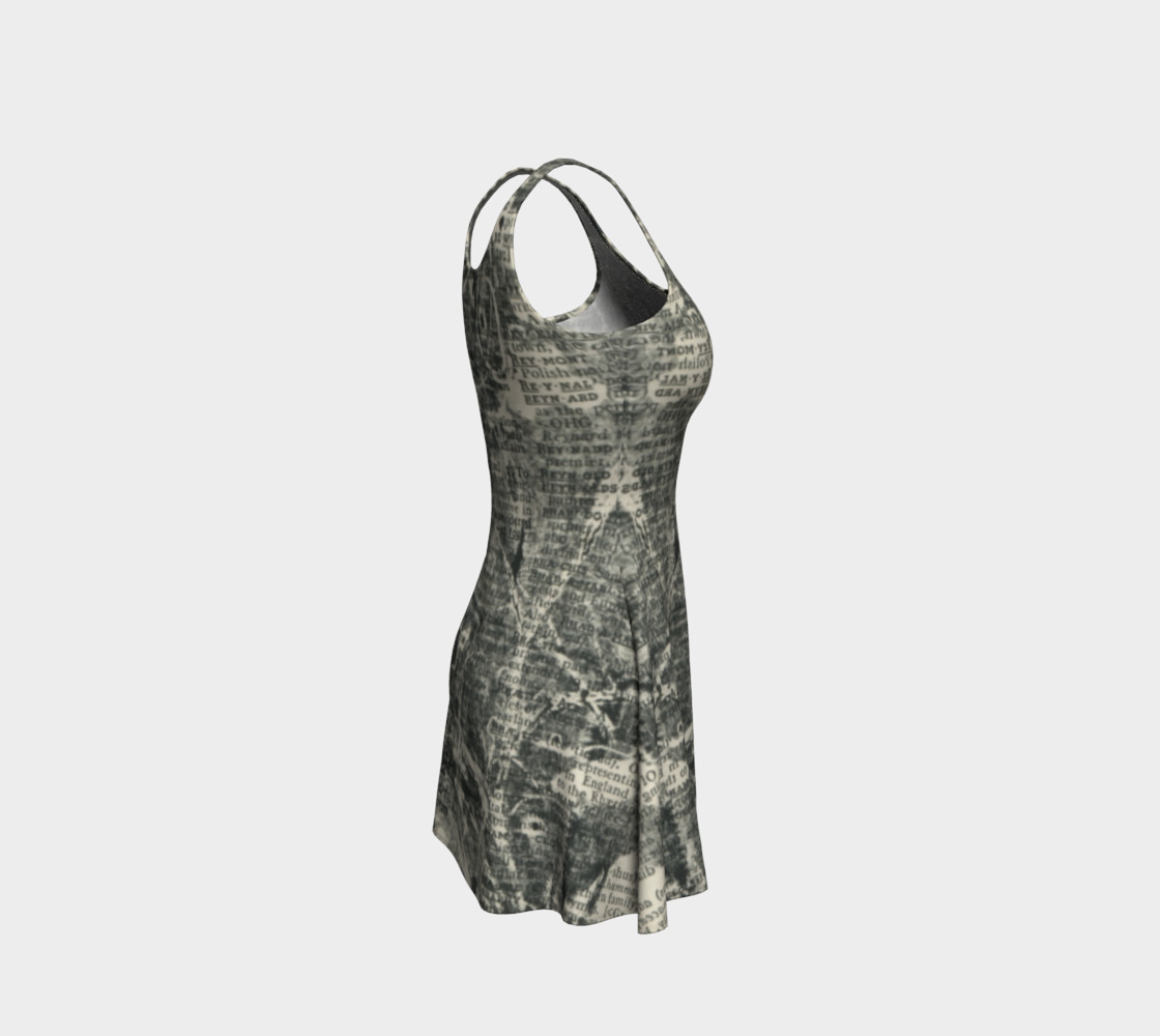 Black and White Dictionary Flare Dress preview #4