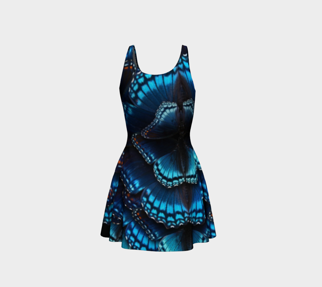Mondo Blue Butterfly Flare Dress 2 preview #3
