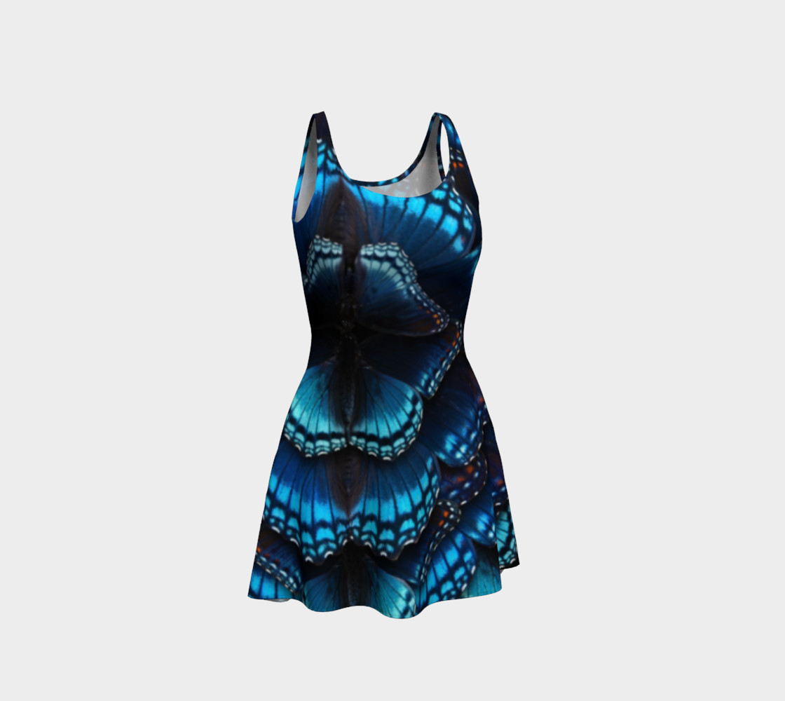 Mondo Blue Butterfly Flare Dress 2 preview #1