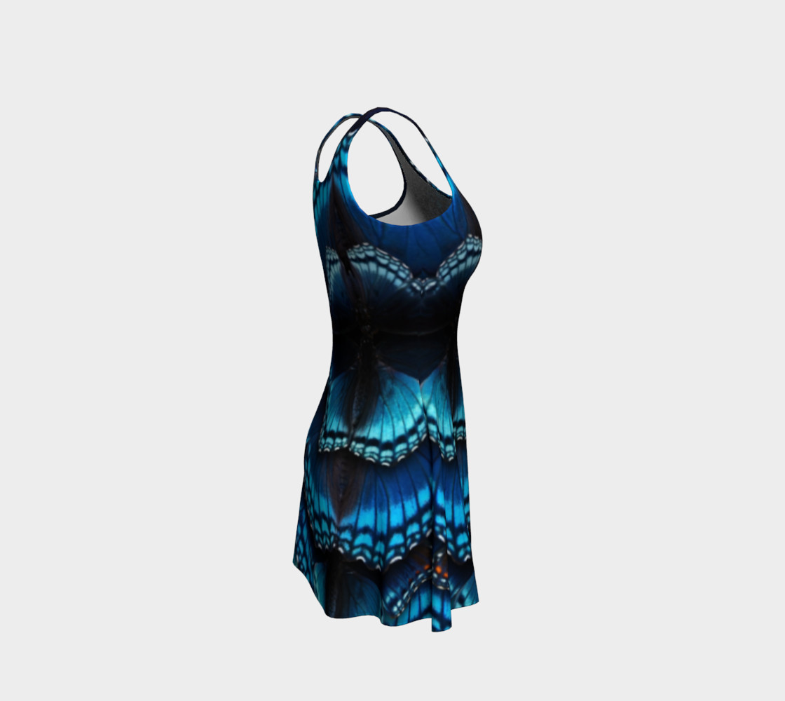 Mondo Blue Butterfly Flare Dress 2 preview #4