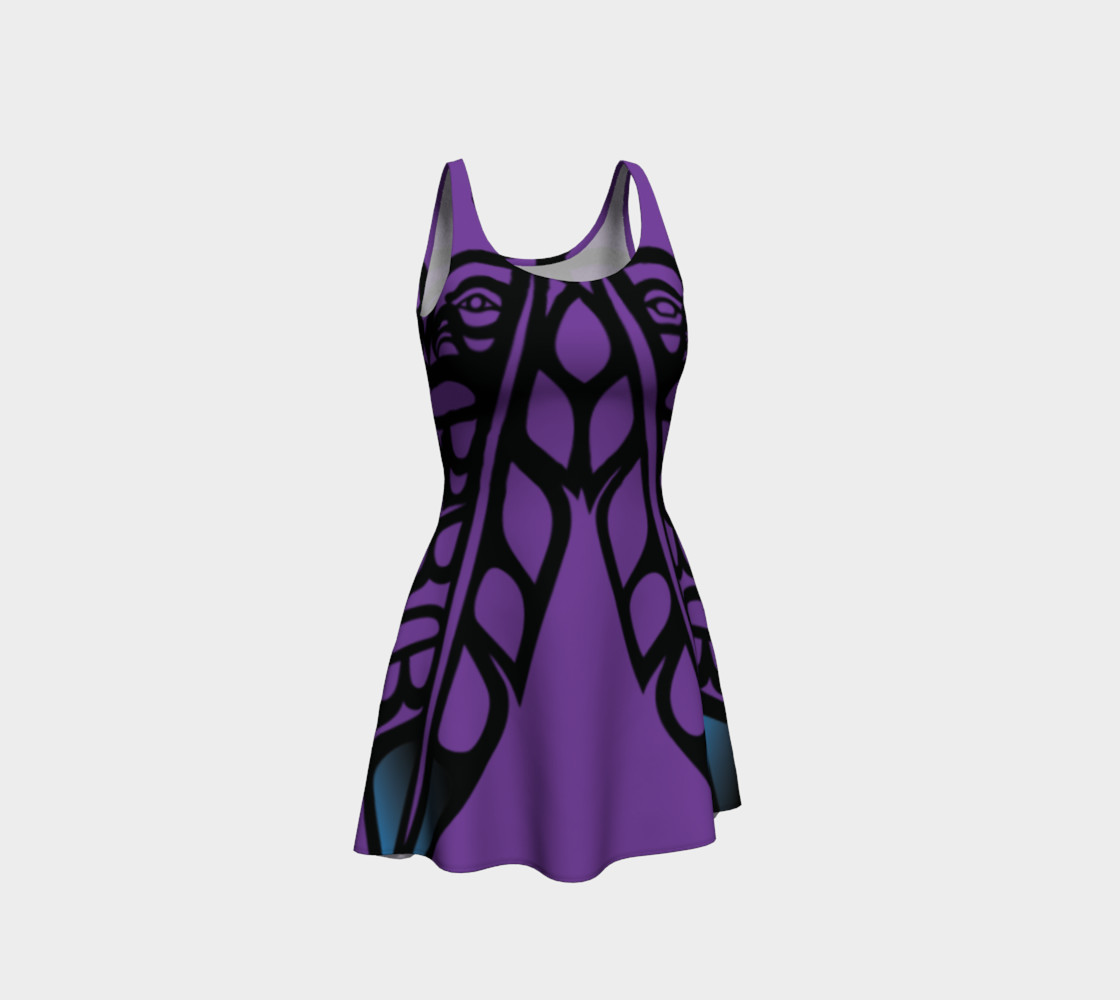 Black Raven & Eagle Feathers on Purple, by Mia Hunt preview #1