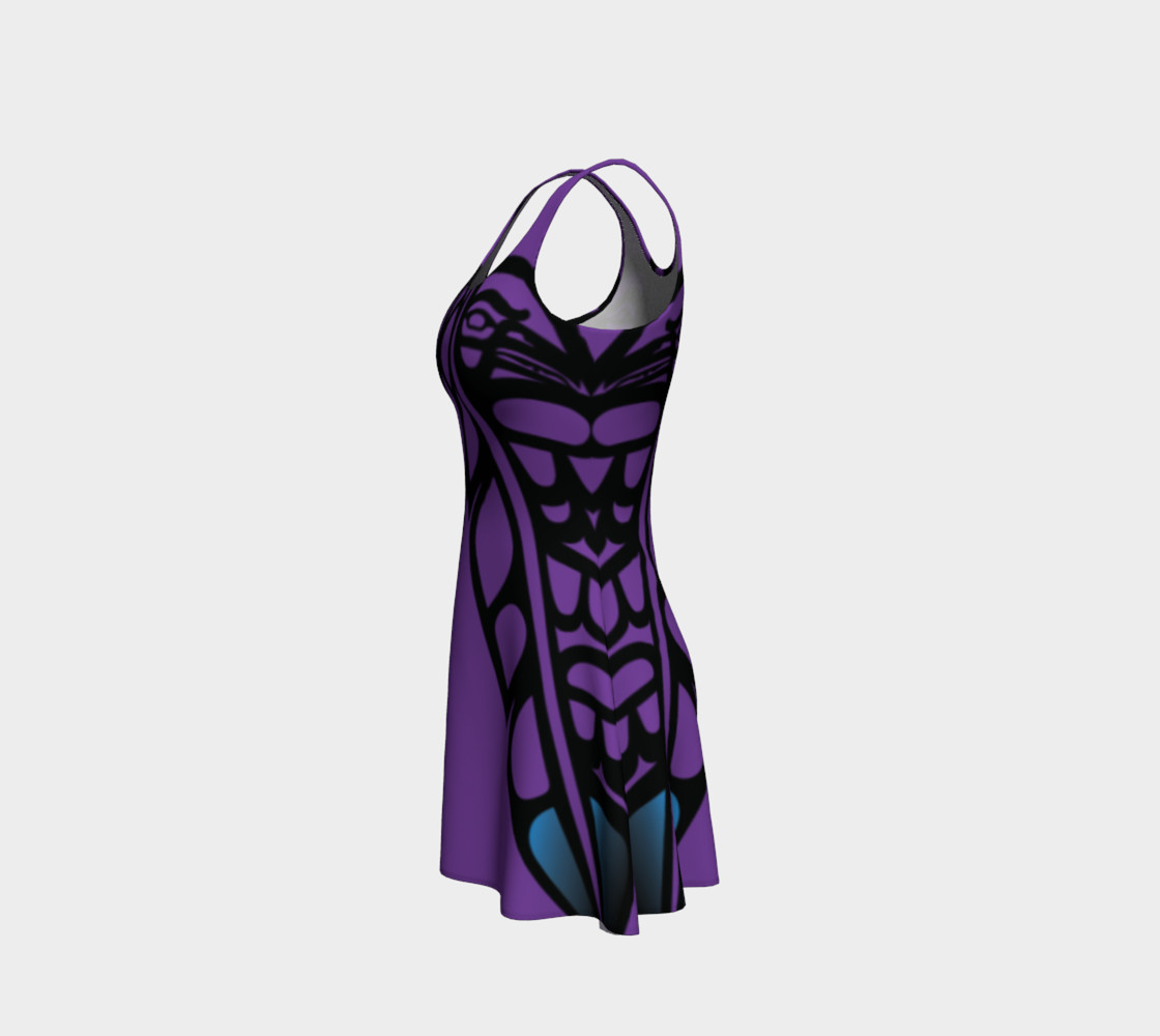 Black Raven & Eagle Feathers on Purple, by Mia Hunt preview #2