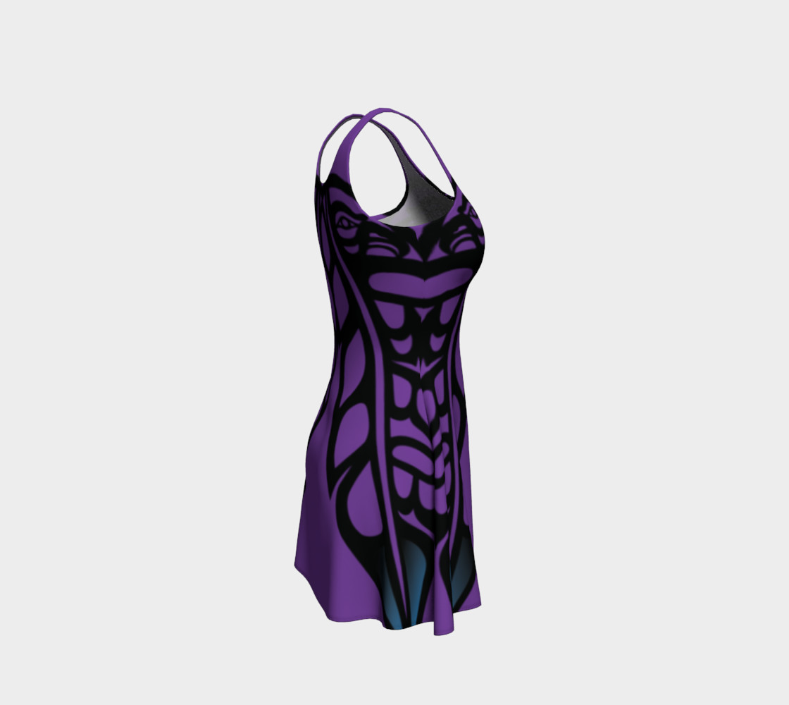 Black Raven & Eagle Feathers on Purple, by Mia Hunt preview #4