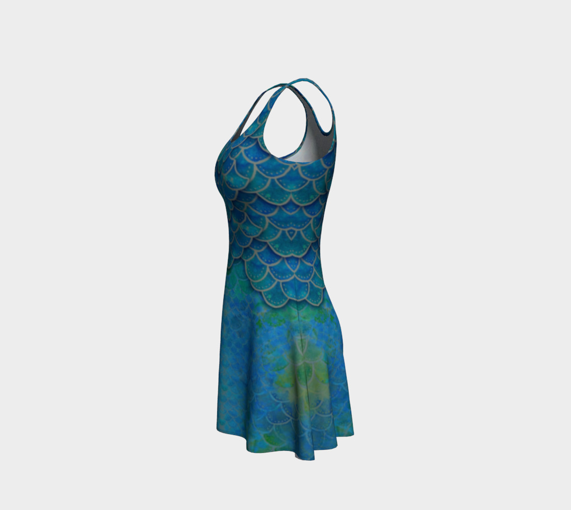Mermaid Scale Flare Dress No. 1 preview #2