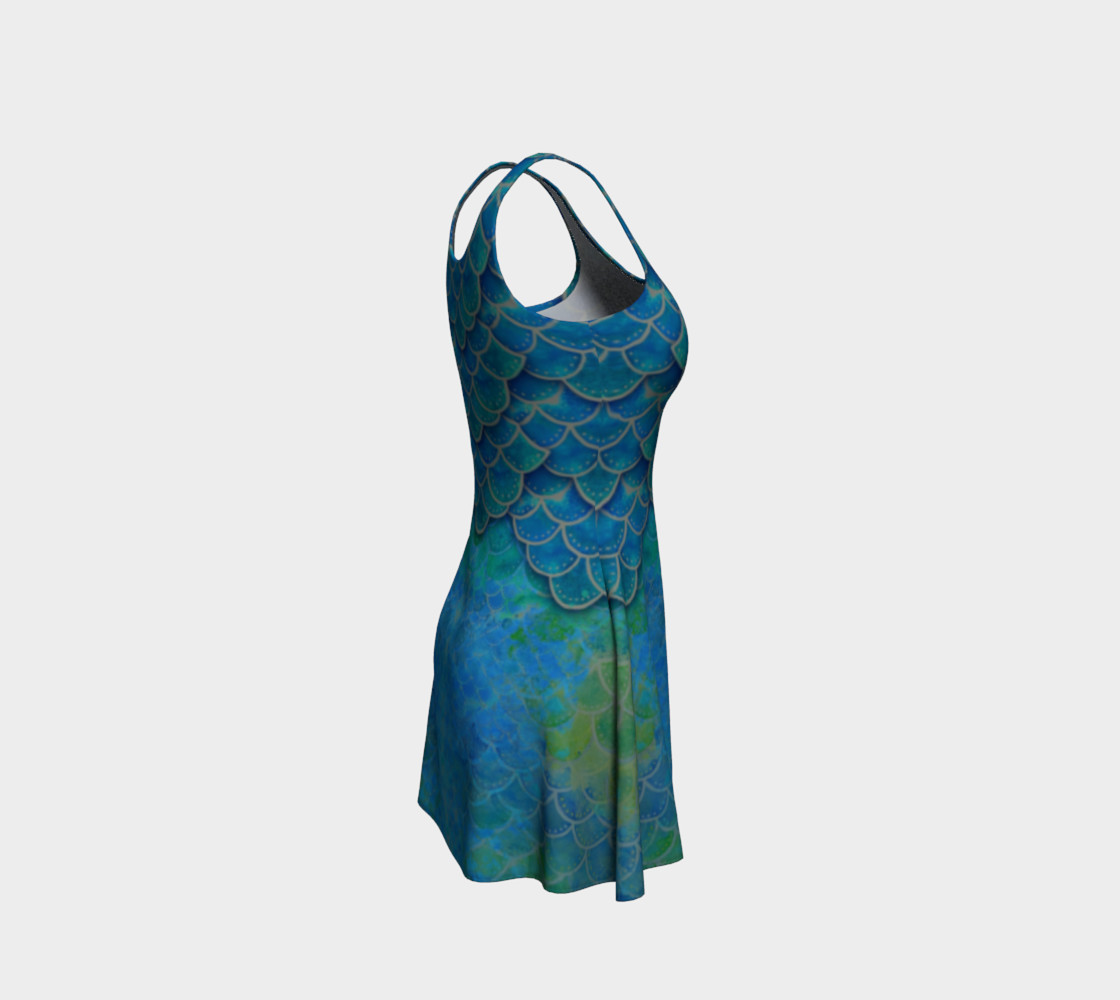 Mermaid Scale Flare Dress No. 1 preview #4