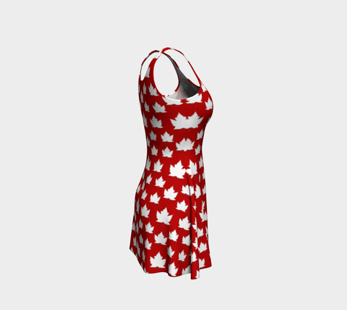 Cute Canada Dresses Flared Maple Leaf Dresses preview #4