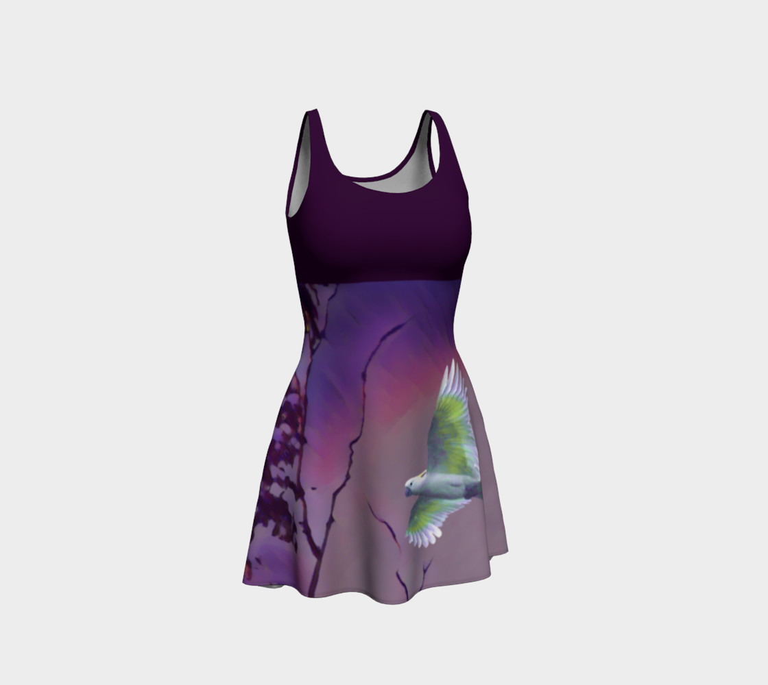Bird in Flight Dress - Purple preview #1
