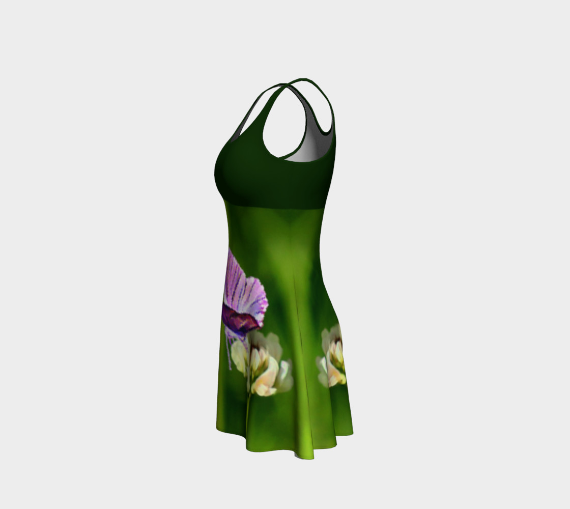 Butterfly on a Flower Dress - Green preview #2