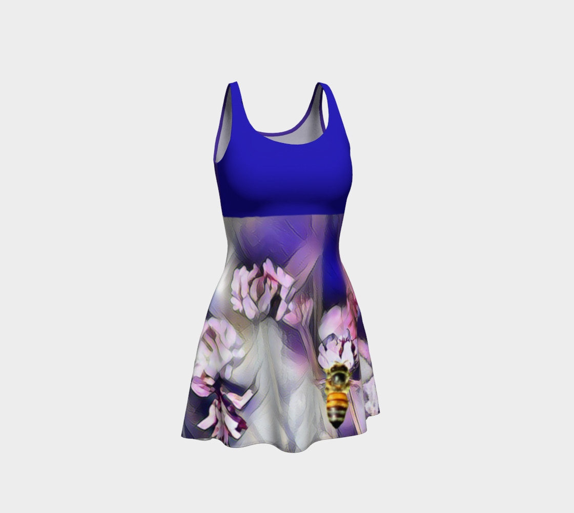 Bee on a Flower Dress - Blue preview #1