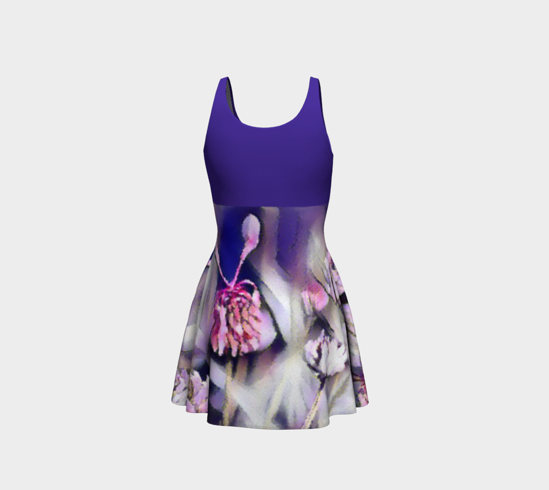 Bee Behind a Flower Dress - Blue preview #3