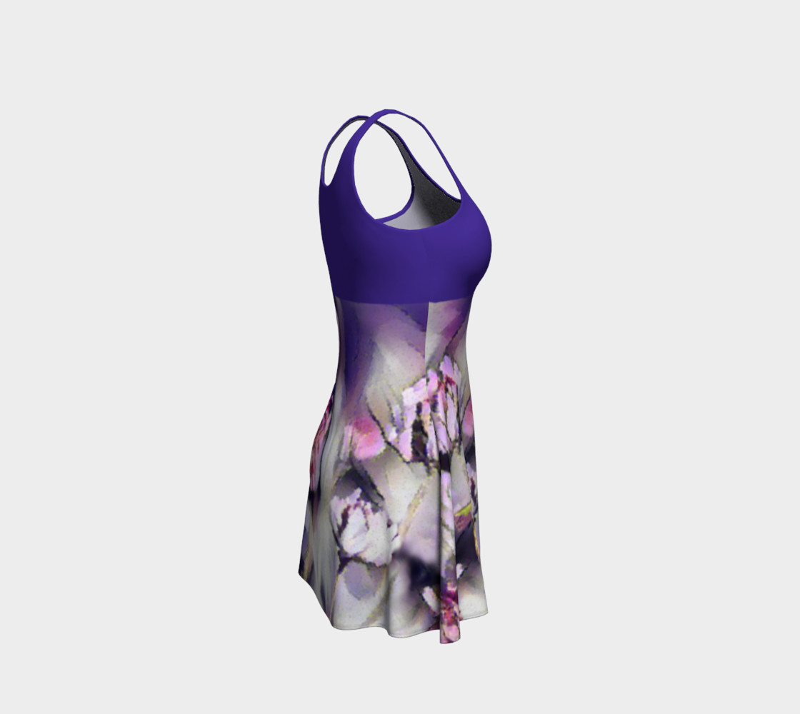 Bee Behind a Flower Dress - Blue preview #4