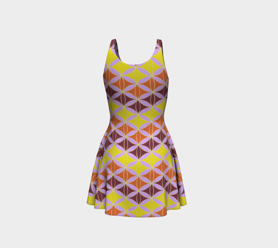 Rombus zigzag pattern - gold, orange, chocolate preview #3