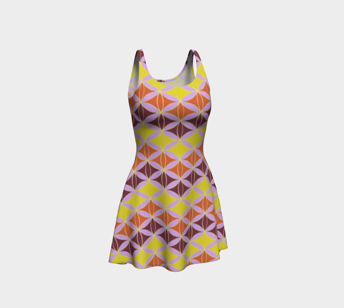 Rombus zigzag pattern - gold, orange, chocolate preview #1