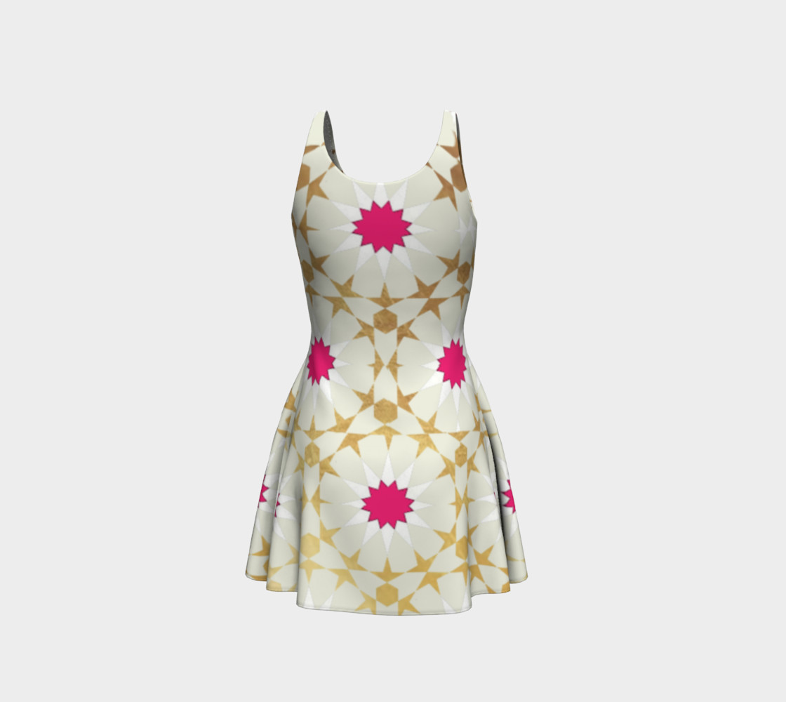Moroccan Star Dress Off White preview #3