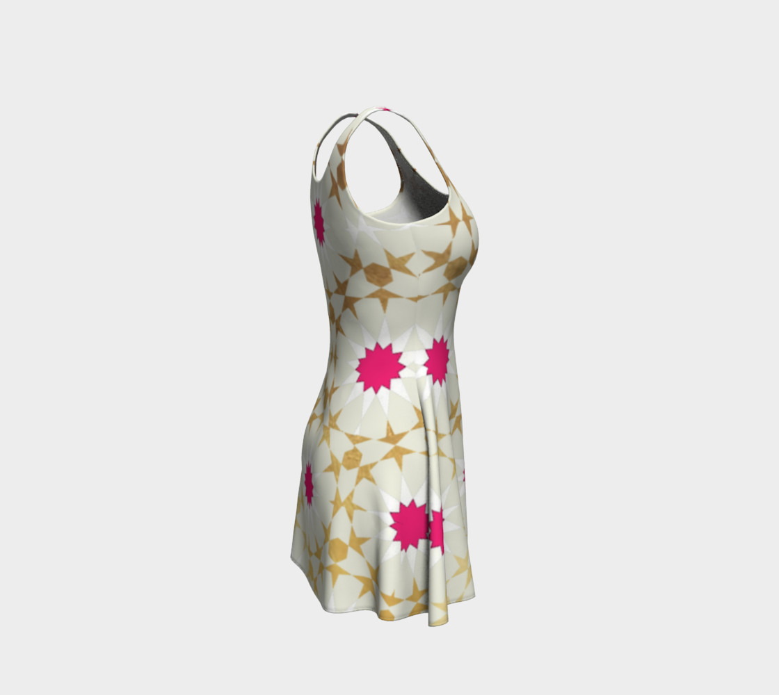 Moroccan Star Dress Off White preview #4