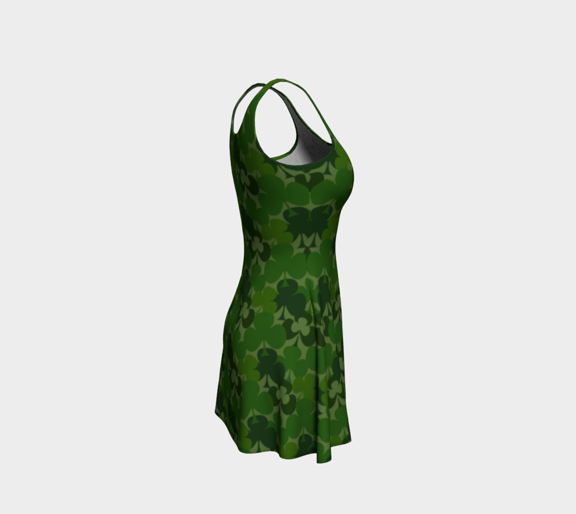 Green Shamrocks Flare Dress thumbnail #5