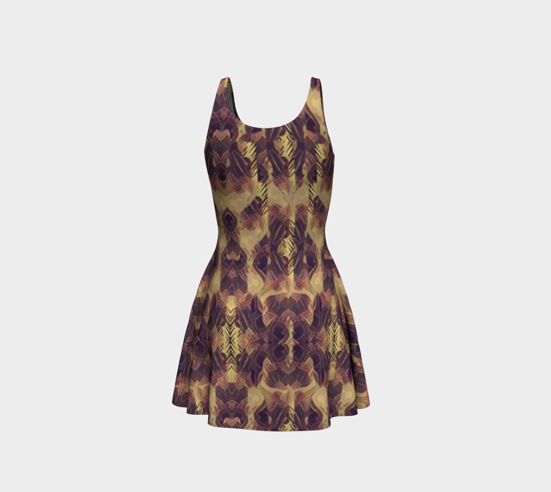 Stained Glass Lion Abstract Print Dress preview #3