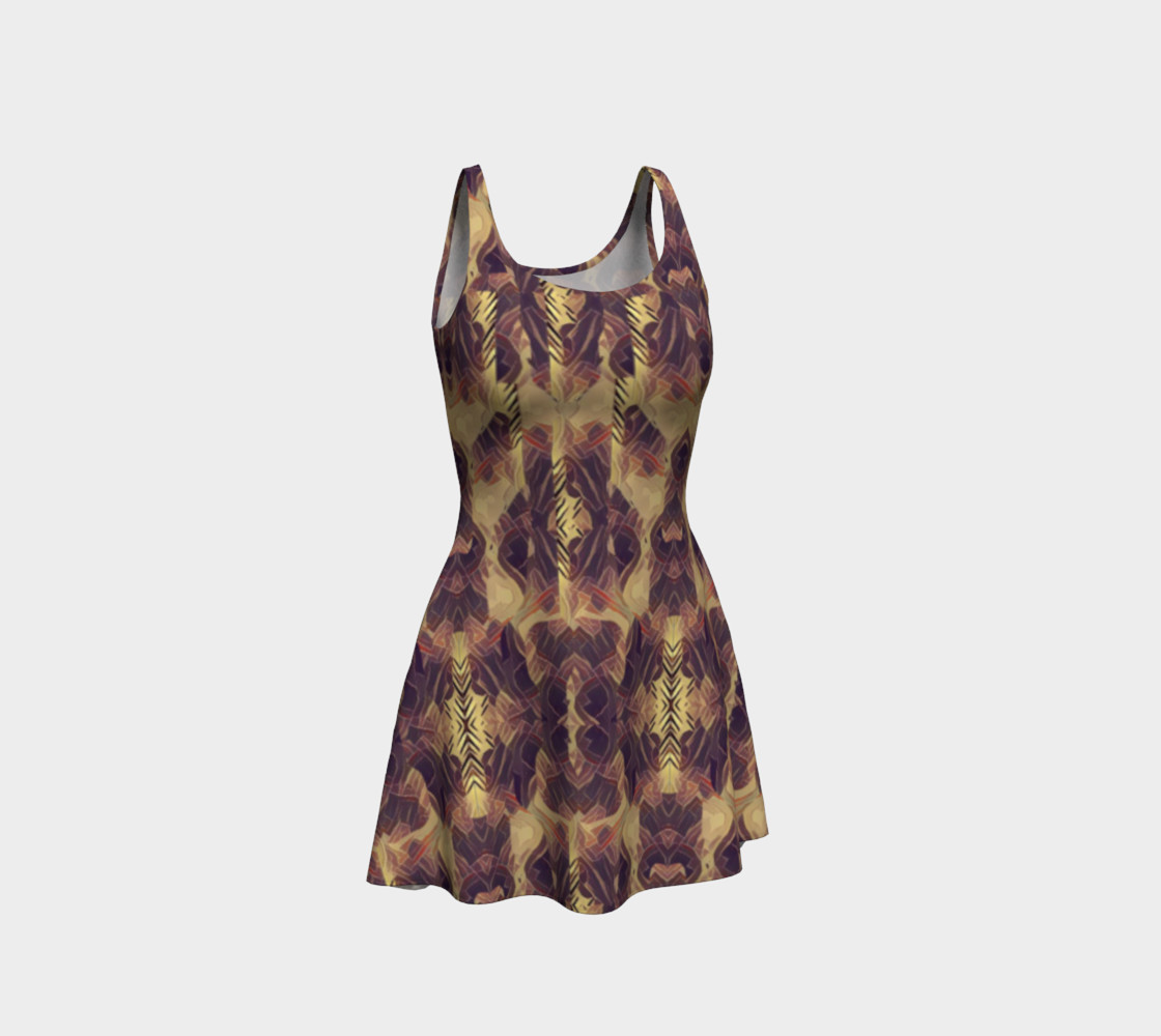 Stained Glass Lion Abstract Print Dress 3D preview