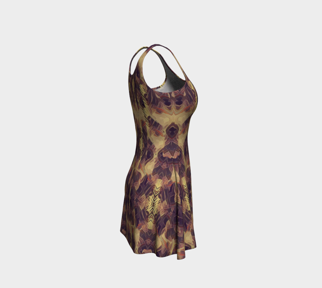 Stained Glass Lion Abstract Print Dress thumbnail #5