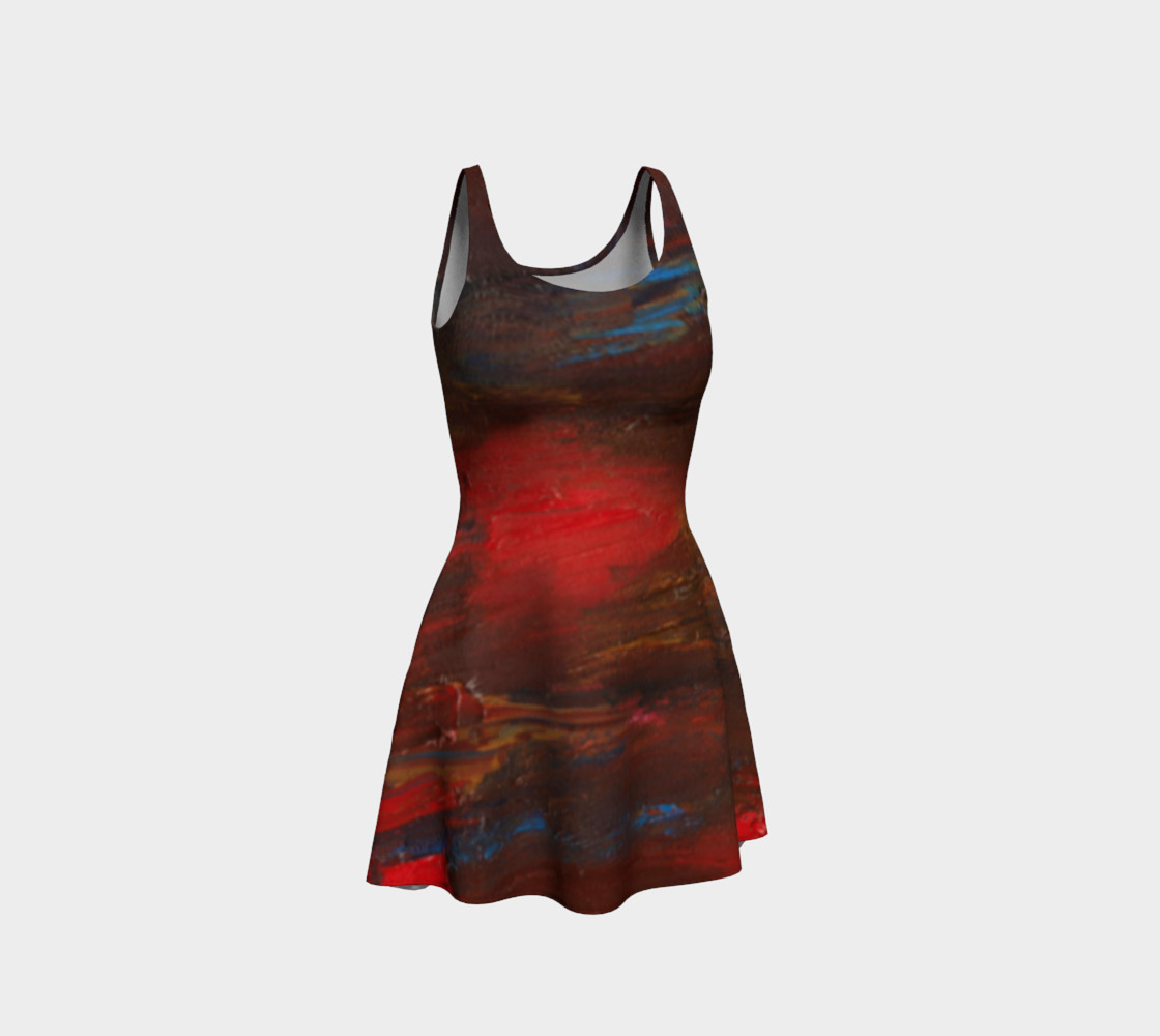 Crimson Ocean Flare Dress preview #1