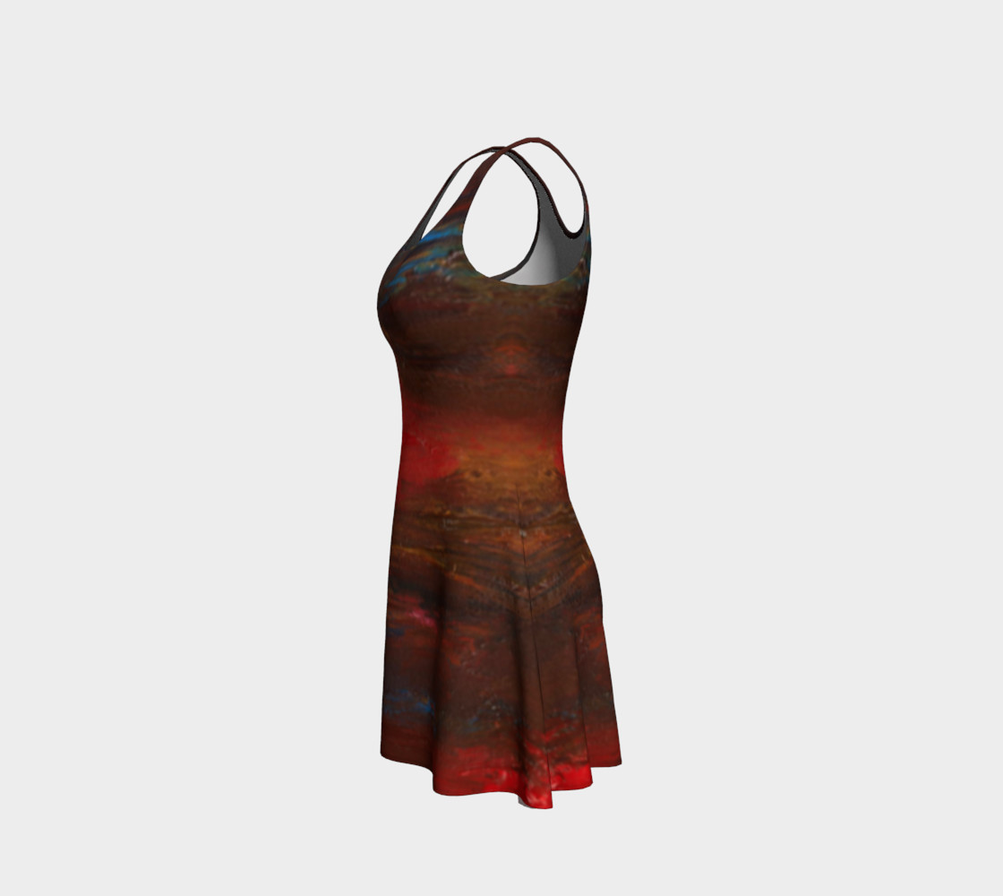 Crimson Ocean Flare Dress preview #2