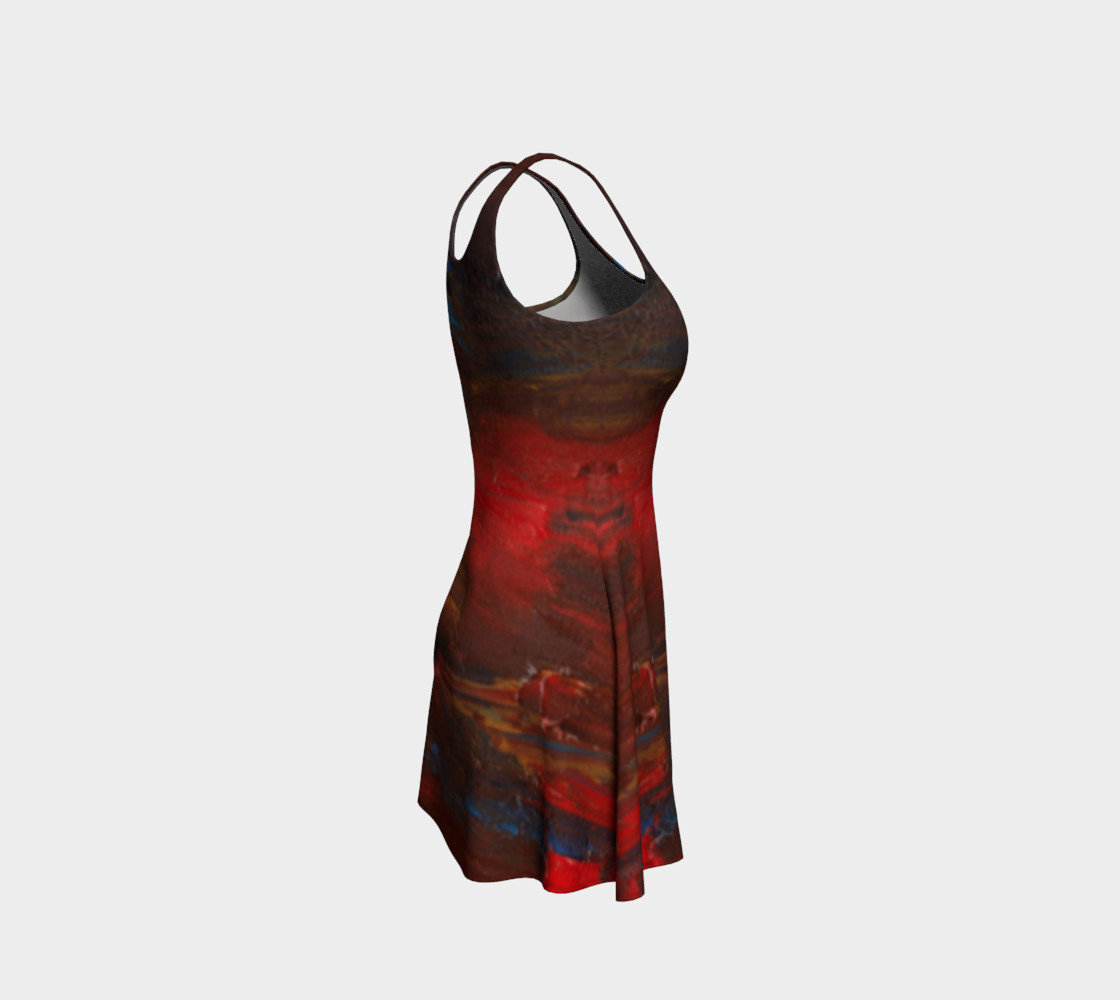 Crimson Ocean Flare Dress preview #4