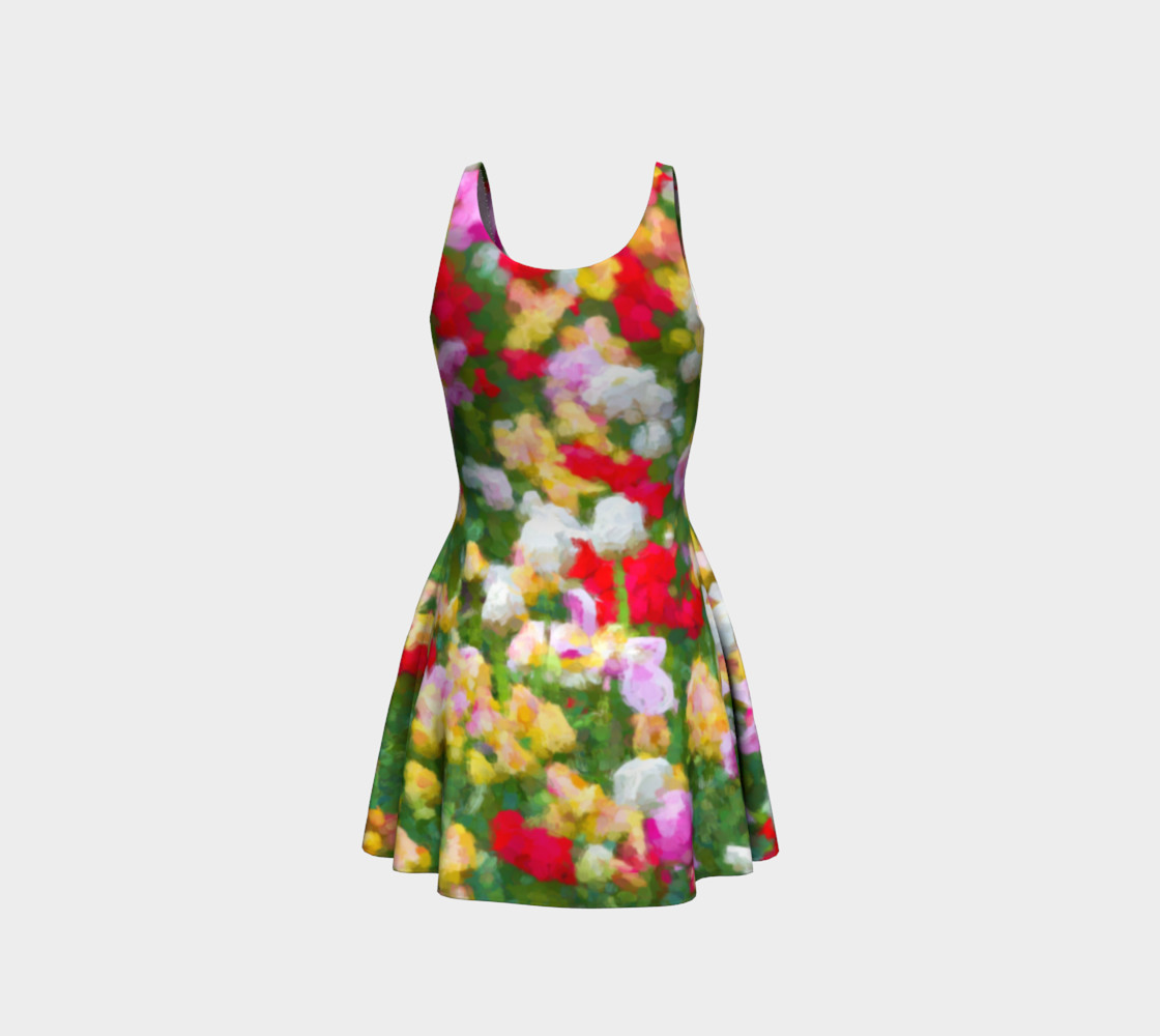 Painted Tulips Flare Dress preview #3