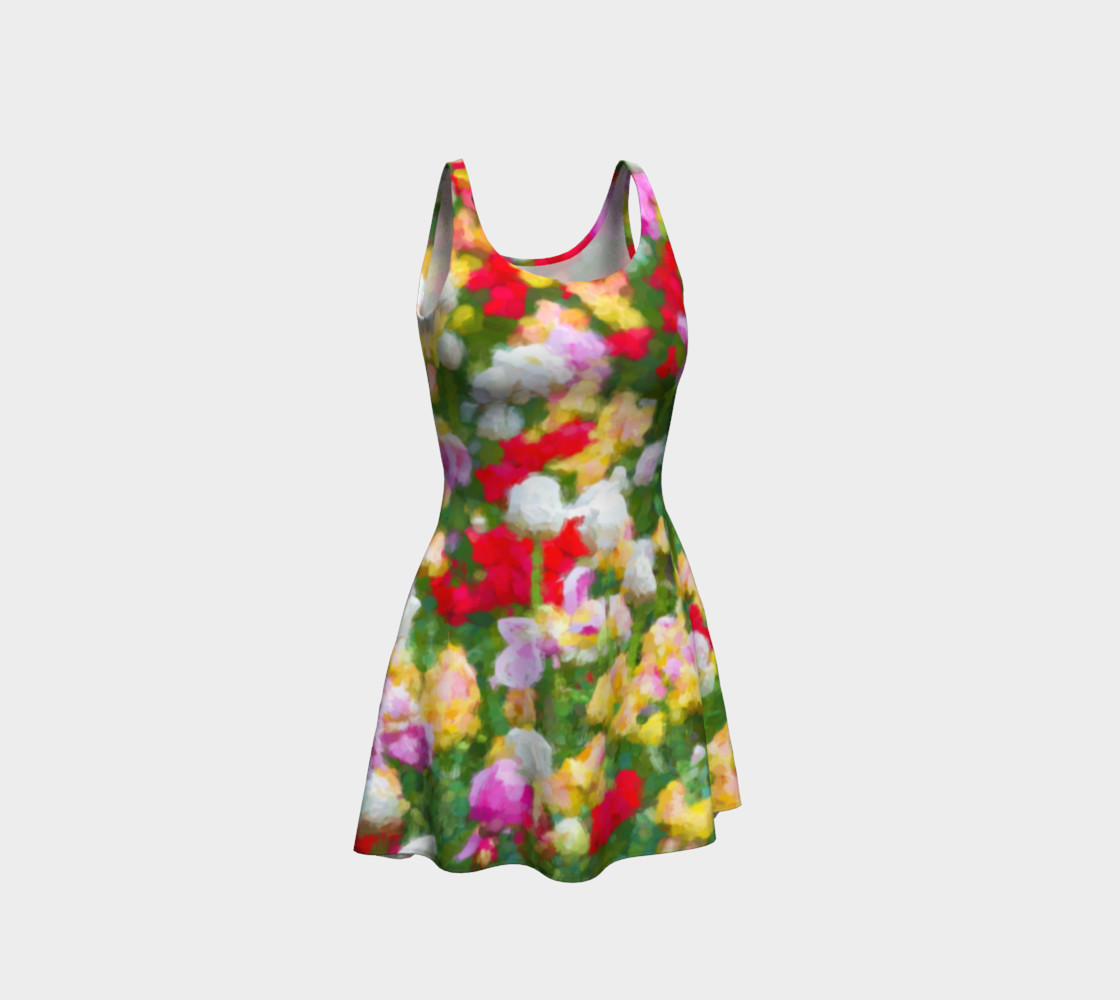 Painted Tulips Flare Dress preview #1