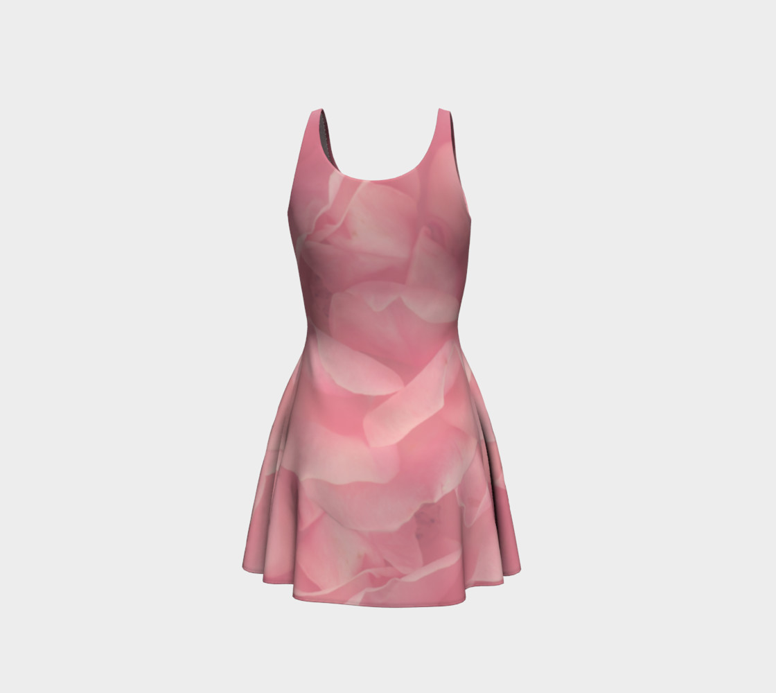 Rustic Pink Roses Flare Dress preview #3